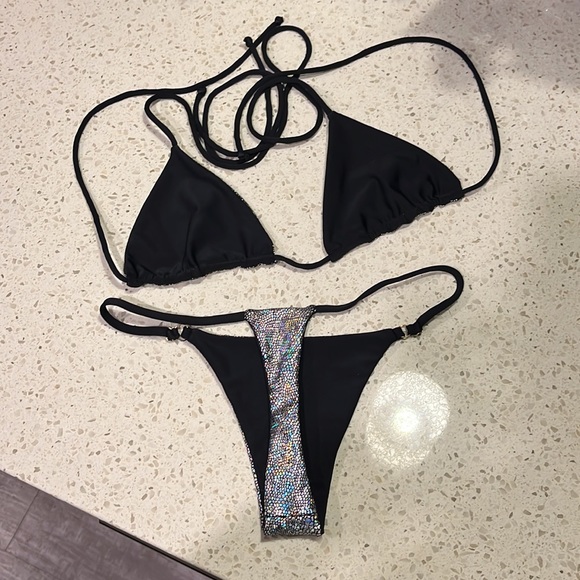Dolls Kill Swim Lali Layla Holographic Quarts Crystal Bikini Poshmark